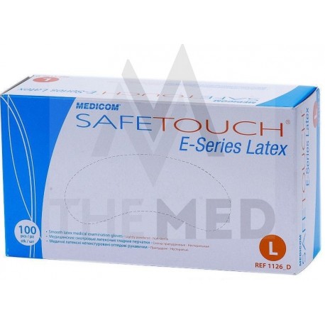 Перчатки латексные SafeTouch опудренные. Смотровые.
